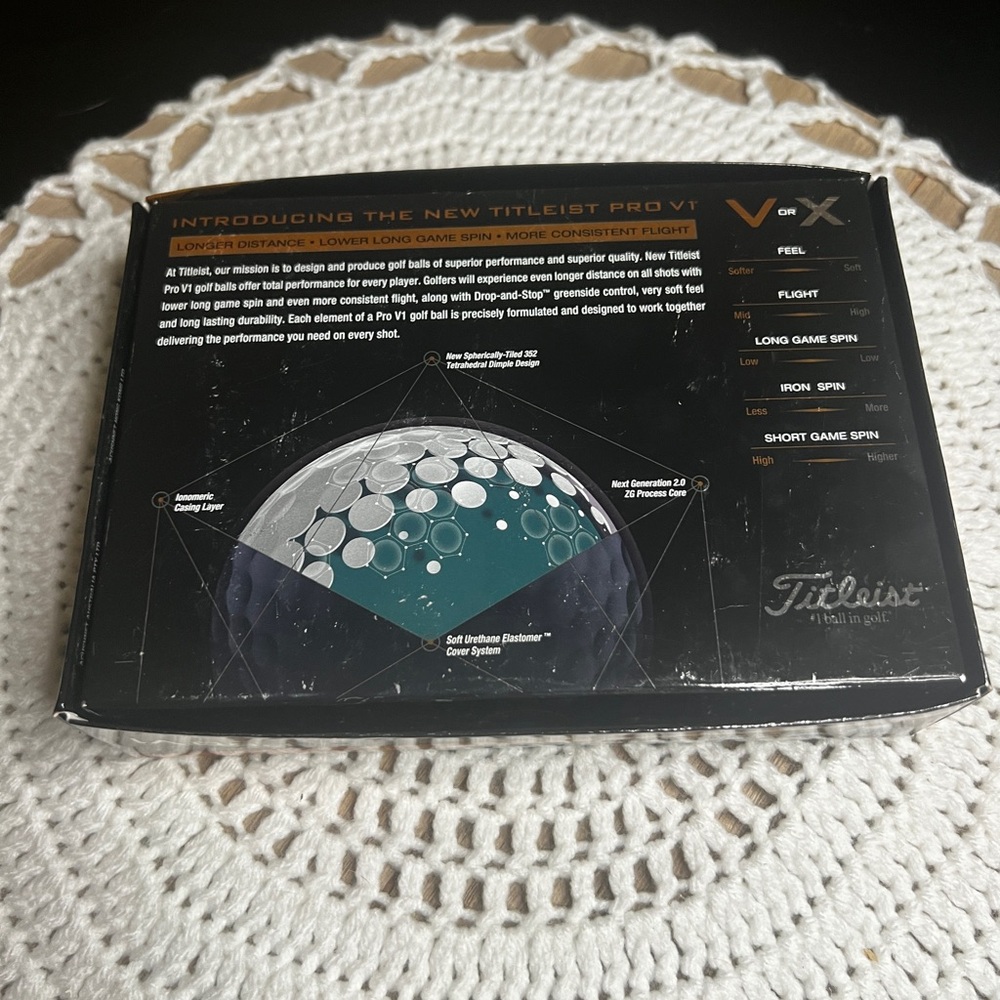 TITLEIST PRO V1 GOLF BALLS- 12- NEW IN BOX - Picture 2 of 3
